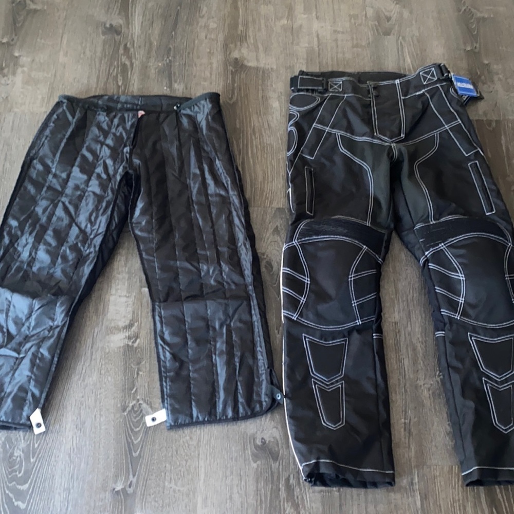 NEVER WORN Motorcycle pants and Pant Liners